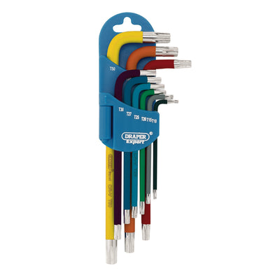 DR-66143 — Draper Expert TX-STAR® Metric Coloured Long Arm Key Set (9 Piece)