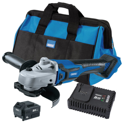DR-70368 — D20 20V Angle Grinder Kit, 1 x 4.0Ah Battery, 1 x Fast Charger in 28L Tool Bag