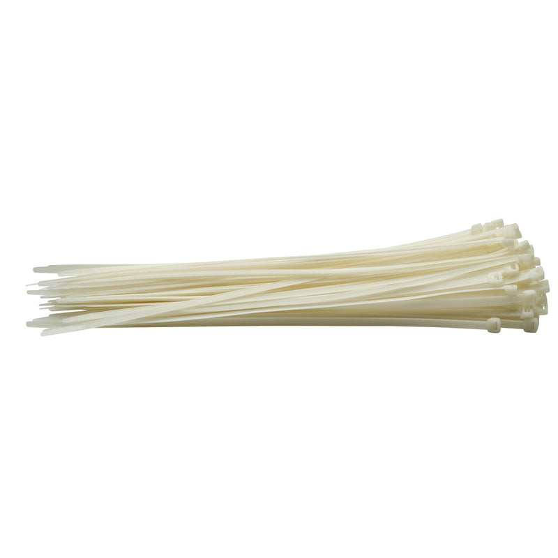 DR-70404 — Cable Ties, 7.6 x 400mm, White (Pack of 100)
