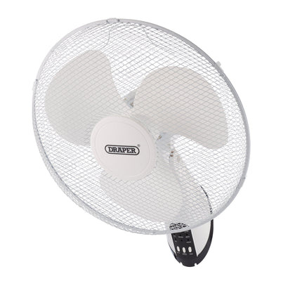 DR-70975 — 230V Oscillating Wall Mounted Fan with Remote Control, 16"/400mm, 3 Speed