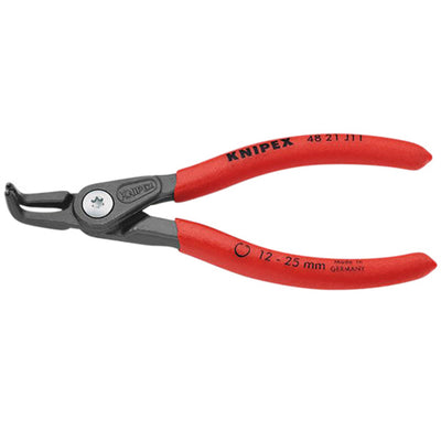DR-75083 — KNIPEX 48 21 J11 SB Precision Circlip Pliers For Internal Circlips In Bore Holes, 130mm