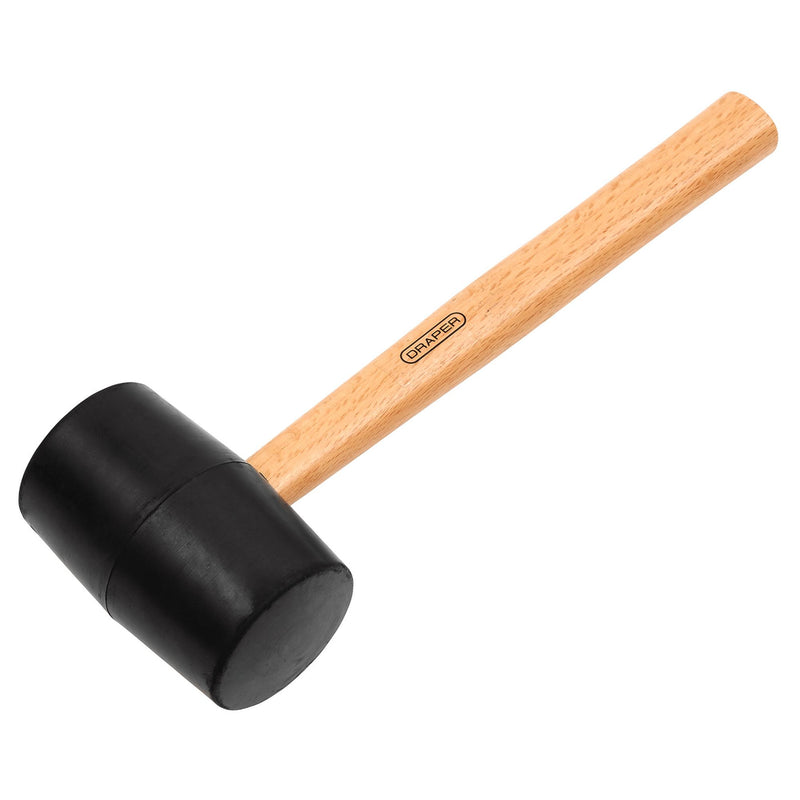 DR-78615 — Hardwood Shaft Rubber Mallet, 800g/28oz