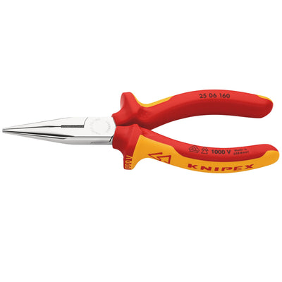 DR-81238 — KNIPEX 25 06 160 SB Snipe Nose Side Cutting Pliers, 160mm