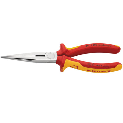 DR-81246 — KNIPEX 26 16 200 SB VDE Snipe Nose Side Cutting Pliers, 200mm
