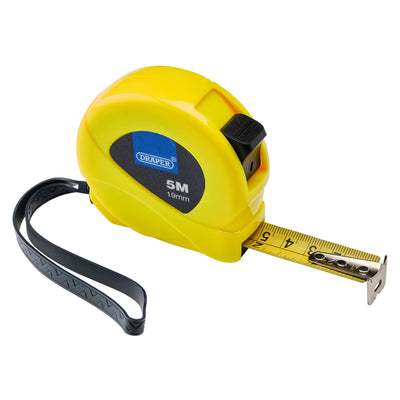 DR-82437 — Measuring Tapes, 5m/16ft x 19mm, 3 Colours (Dispenser of 12)