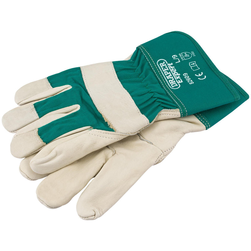 DR-82609 — Draper Expert Premium Leather Gardening Gloves, Large