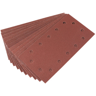 DR-92296 — Assorted Aluminium Oxide Sanding Sheets, 115 x 227mm (Pack of 10)
