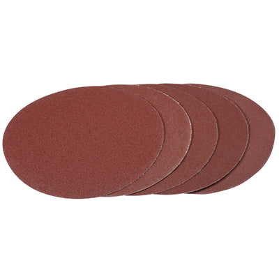 DR-93428 — Hook and Loop Aluminium Oxide Sanding Discs, 180mm, Assorted Grit (Pack of 5)