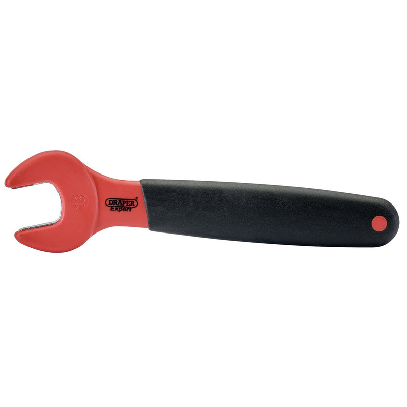DR-99476 — Draper Expert VDE Approved Fully Insulated Open End Spanner, 18mm