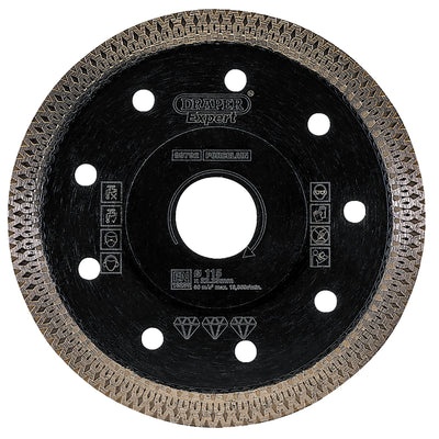 DR-99792 — Draper Expert Turbo-X Porcelain Diamond Blade, 115mm