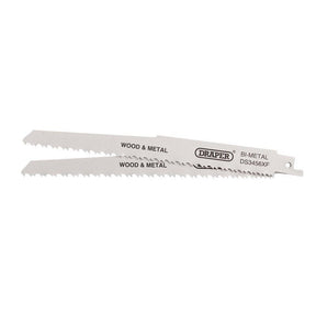 Draper DS3456XF Bi - metal Reciprocating Saw Blades for Multi - Purpose Cutting, 200mm, 6 - 12tpi (Pack of 2) - (43065) - DR-43065 - Draper - Trade Counter Direct