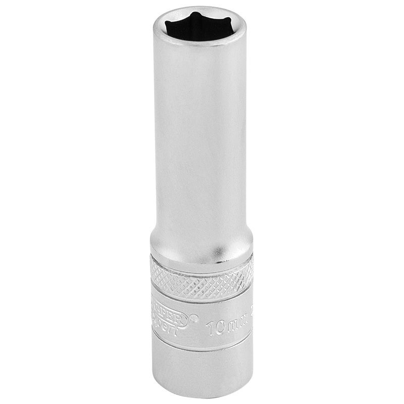 Draper DT - MM/MS 6 Point Metric Deep Socket, 3/8" Sq. Dr., 10mm - (16579) - DR-16579 - Draper - Trade Counter Direct