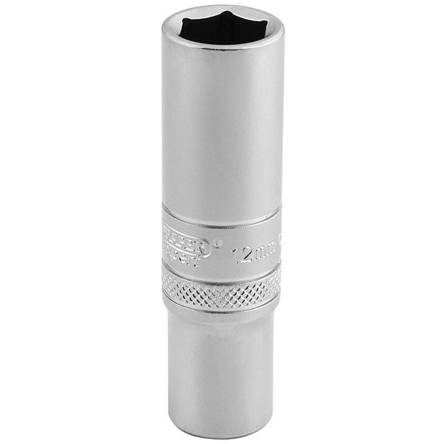 Draper DT - MM/MS 6 Point Metric Deep Socket, 3/8" Sq. Dr., 12mm - (16580) - DR-16580 - Draper - Trade Counter Direct