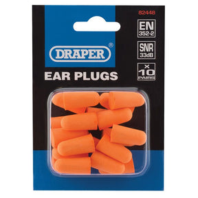 Draper EP10/B Ear Plugs (Pack of 10 Pairs) - (82448) - DR-82448 - Draper - Trade Counter Direct