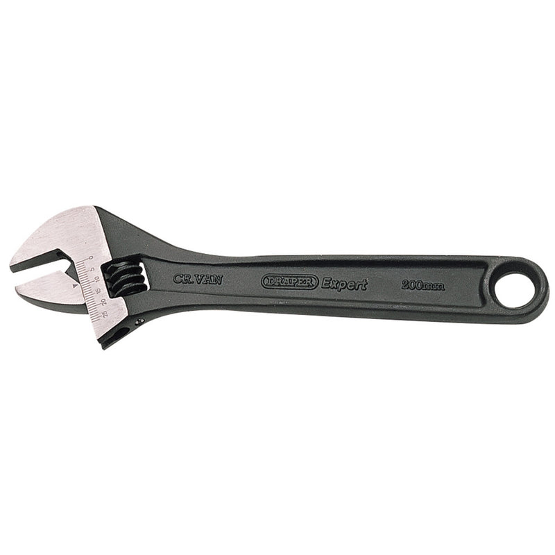 Draper Expert Crescent-Type Adjustable Wrench with Phosphate Finish - DR-52680 - Draper - Trade Counter Direct