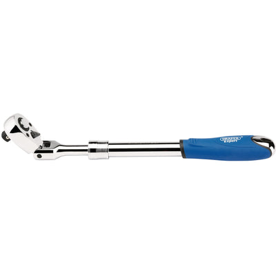 Draper Expert Flexible Head Extending Reversible Ratchet, 1/2" Sq. Dr., 72 Tooth - DR-26817 - Draper - Trade Counter Direct