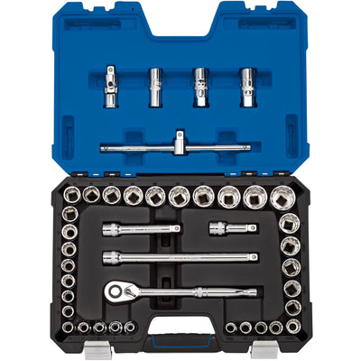 Draper Expert HI-TORQ® Combined MM/AF Socket Set, 1/2" Sq. Dr., Blue (41 Piece) - DR-16467 - Draper - Trade Counter Direct