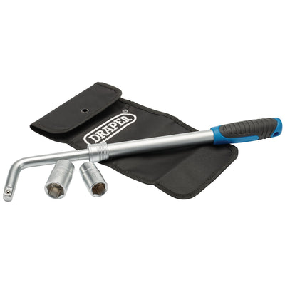 Draper Extending Wheel Nut Wrench, 1/2" Sq. Dr. - DR-19152 - Draper - Trade Counter Direct