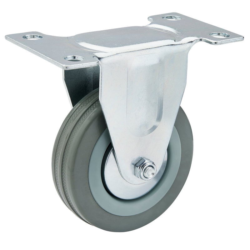 Draper Fixed Plate Fixing Rubber Castor - DR-65477 - Draper - Trade Counter Direct
