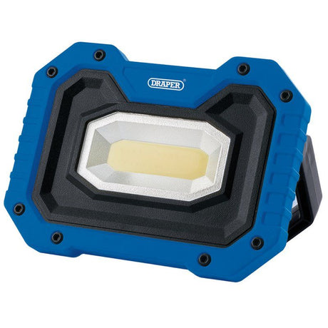 Draper FL/500/B COB LED Worklight, 5W, 500 Lumens, Blue, 4 x AA Batteries Supplied - (87836) - DR-87836 - Draper - Trade Counter Direct