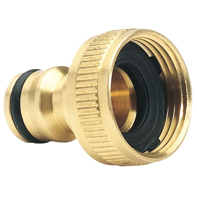 Draper GWB1A/H Brass Garden Hose Tap Connector, 3/4" - DR-36198 - Draper - Trade Counter Direct