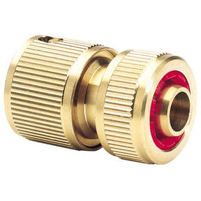 Draper GWB3/H Brass Hose Connector with Water Stop, 1/2" - (36202) - DR-36202 - Draper - Trade Counter Direct