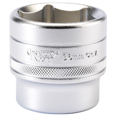 Draper H - MM/MS 6 Point Metric Socket, 1/2" Sq. Dr., 36mm - (16623) - DR-16623 - Draper - Trade Counter Direct