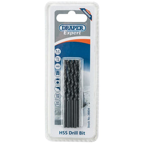 Draper H29MC HSS Drill Bit, 4.0mm (Pack of 10) - DR-38804 - Draper - Trade Counter Direct