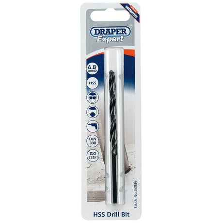 Draper H29MPTS/B 6.8mm HSS Twist Drill for 8 x 1.25 Taps - (53036) - DR-53036 - Draper - Trade Counter Direct