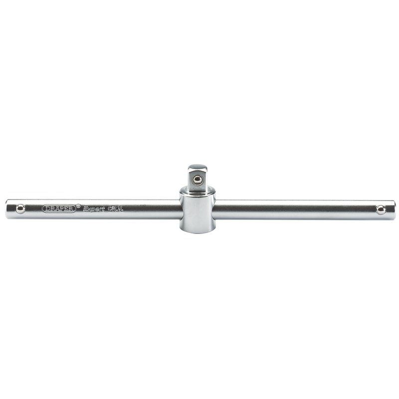 Draper H2/MS Satin Chrome Sliding T Bar, 1/2" Sq. Dr. - (16790) - DR-16790 - Draper - Trade Counter Direct