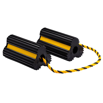 Draper Heavy Duty Rubber Wheel Chocks, 3 Tonne (Pair) - DR-21135 - Draper - Trade Counter Direct