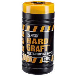 Draper HGW - 100 Draper 'Hard Graft' Multi - Purpose Wipes (Tub of 100) - (84711) - DR-84711 - Draper - Trade Counter Direct