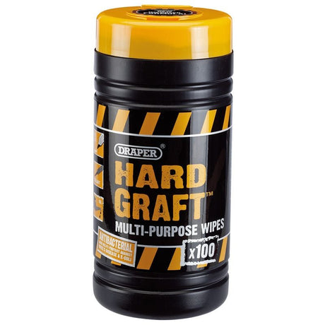 Draper HGW - 100 Draper 'Hard Graft' Multi - Purpose Wipes (Tub of 100) - (84711) - DR-84711 - Draper - Trade Counter Direct