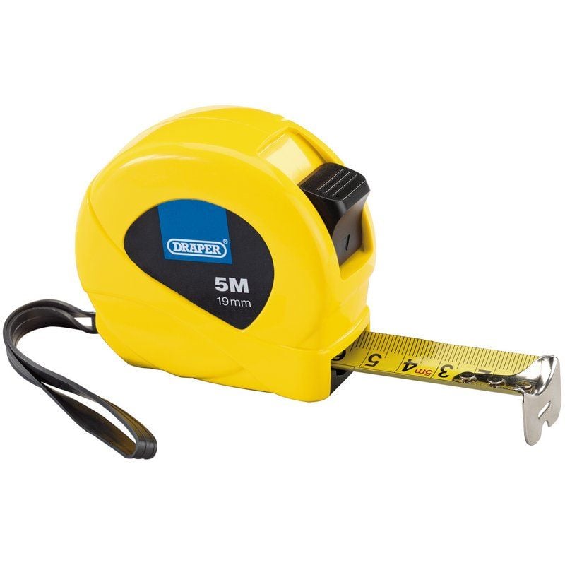 Draper HVMT Measuring Tape, 5m/16ft x 19mm, 3 Colours Available - (82437) - DR-82437 - Draper - Trade Counter Direct