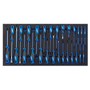 Draper IT - EVA17 Soft Grip Screwdriver Set in Full Drawer EVA Insert Tray (27 Piece) - (63406) - DR-63406 - Draper - Trade Counter Direct
