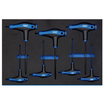Draper IT - EVA27 Draper TX - STAR T' Handle Key Set in 3/4 Drawer EVA Insert Tray (7 Piece) - (63505) - DR-63505 - Draper - Trade Counter Direct
