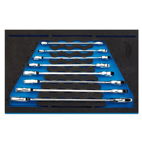 Draper IT - EVA41 Open Ended Spanner Set in 1/4" Drawer EVA Insert Tray (8 Piece) - (63524) - DR-63524 - Draper - Trade Counter Direct