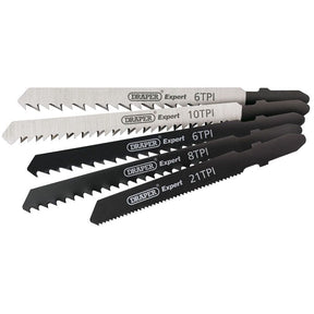 Draper JSBCOM5 Assorted Jigsaw Blade Set (5 Piece) - (81734) - DR-81734 - Draper - Trade Counter Direct