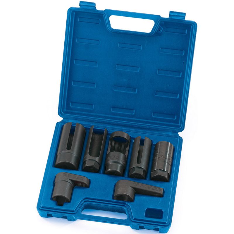 Draper LSS7 Lambda/Oxygen Sensor Socket Set, 3/8", 1/2" Sq. Dr. (7 Piece) - (89765) - DR-89765 - Draper - Trade Counter Direct
