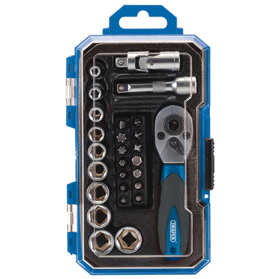 Draper Metric Socket Set, 1/4" Sq. Dr. (27 Piece) - DR-04778 - Draper - Trade Counter Direct