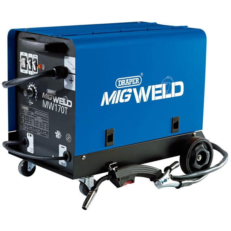 Draper MW170T Gas/Gasless MIG Welder, 160A - (71095) - DR-71095 - Draper - Trade Counter Direct