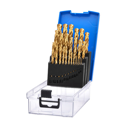 HSS Titanium Nitride Coated Drill Bit Set (25 Piece)
