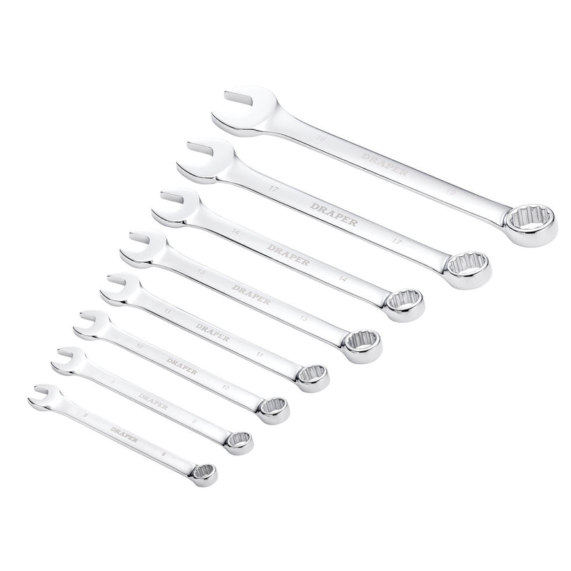 Draper HI-TORQ® Metric Combination Spanner Set, 8-19mm (8 Piece)