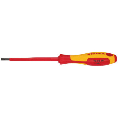 KNIPEX 98 20 40 VDE Insulated Slotted Screwdriver, 4 x 100mm
