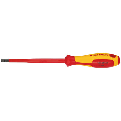 KNIPEX 98 20 55 VDE Insulated Slotted Screwdriver, 5.5 x 125mm