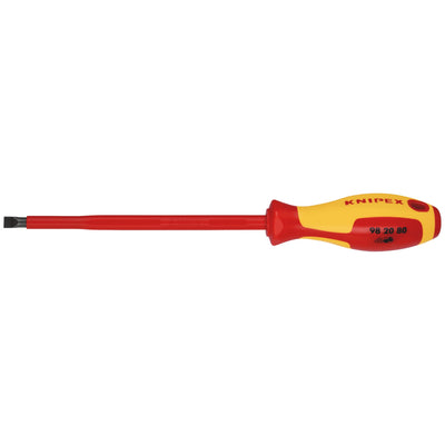KNIPEX 98 20 80 VDE Insulated Slotted Screwdriver, 8 x 175mm