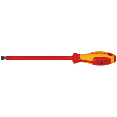 KNIPEX 98 20 10 VDE Insulated Slotted Screwdriver, 10 x 200mm