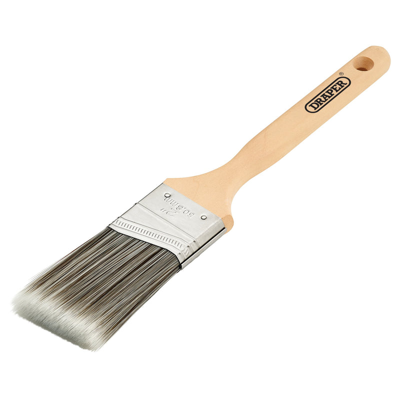 Angled Paint Brush with Wood Handle, 2"