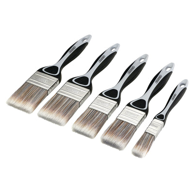 Soft Grip Flat Paint Brush Set (5 Piece)