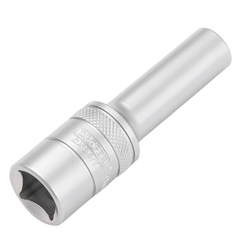 Draper Expert Metric Deep Socket, 1/2" Sq. Dr., Micro Satin Chrome, 9mm